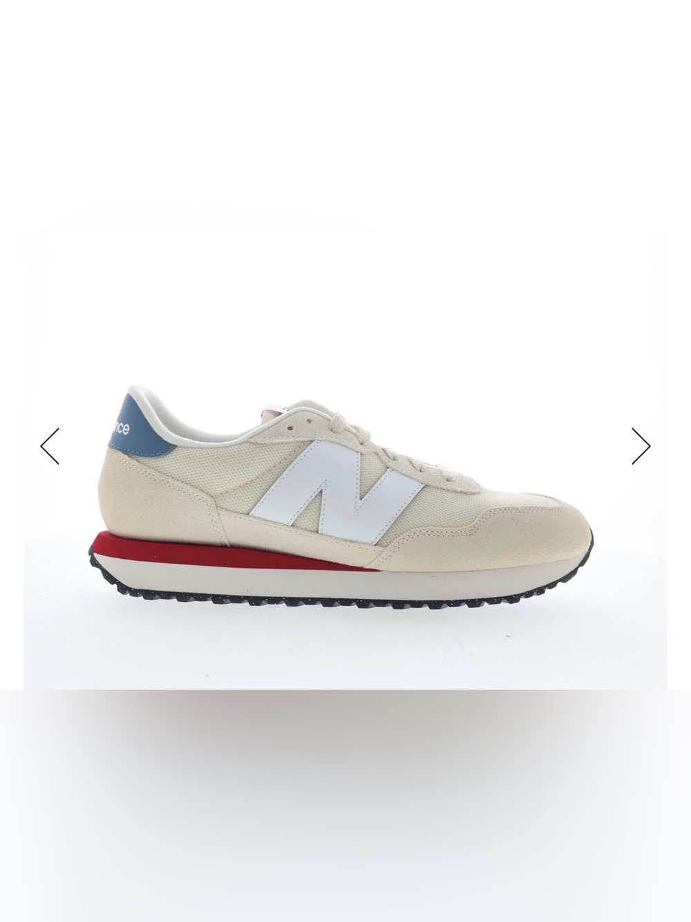 New Balance 237 MS237VJ Mens Beige Suede Lace Up Lifestyle Sneakers Shoes
